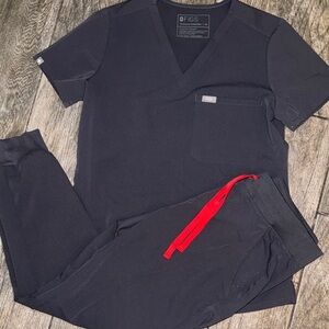 Figs Gray Technical Collection Scrub Top